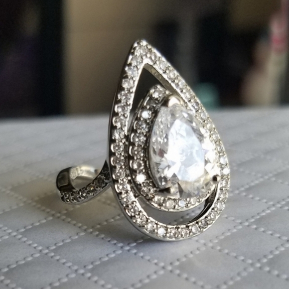 Swarovski Jewelry - Swarovski Elements 925 Silver Flame Ring NEW